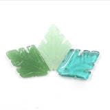 50 pcs Jade Leaves Tree Leaf Charms Metal Earring Hairpin DIY Jewelry Findings