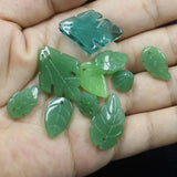 50 pcs Jade Leaves Tree Leaf Charms Metal Earring Hairpin DIY Jewelry Findings