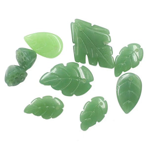 50 pcs Jade Leaves Tree Leaf Charms Metal Earring Hairpin DIY Jewelry Findings