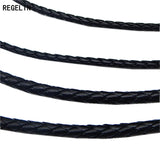5m Braided PU Leather Bracelet Findings 3/4/5/6mm Round Cord DIY Necklace