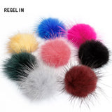 100PCS 30MM Mink Fur Pom Poms for DIY Jewelry Making