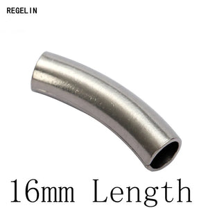 Stainless Steel Spacer Beads Curve Tube for DIY Necklace Making 10pcs
