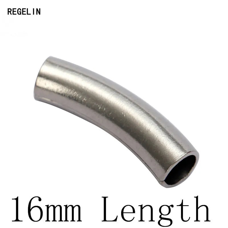 Stainless Steel Spacer Beads Curve Tube for DIY Necklace Making 10pcs