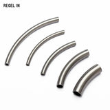 Stainless Steel Spacer Beads Curve Tube for DIY Necklace Making 10pcs
