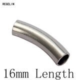 Stainless Steel Spacer Beads Curve Tube for DIY Necklace Making 10pcs