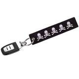 Embroidery Dangerous Skull Keychain for Motorcycles