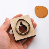 RFID Key Fob Leather Tag Punching Die Cutting Mould Teardrop Keychain Holder