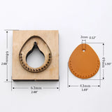 RFID Key Fob Leather Tag Punching Die Cutting Mould Teardrop Keychain Holder