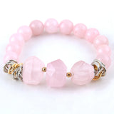 RH 10mm Women Natural Stone Bead Bracelet