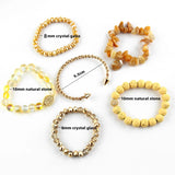 6pc Beaded Bracelet Stack for Women Jewelry Gift