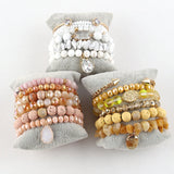 6pc Beaded Bracelet Stack for Women Jewelry Gift