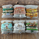 6pc Beaded Bracelet Stack for Women Jewelry Gift