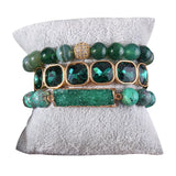 RH Beaded Bracelet 3pc Stack Long Druzy Bracelet Sets For Women Gift