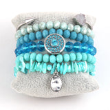 Red Beaded Bracelet Stack Sets for Women