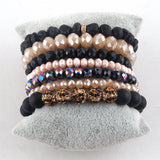 Red Beaded Bracelet Stack Sets for Women