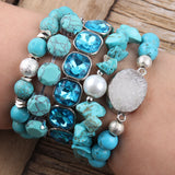 RH Beaded Bracelet Set Women's 5pc Stack Birthday Jewelry