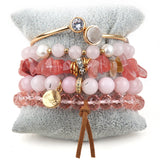 5pc Boho Beaded Charm Bracelet Set for Women