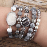 Bohemia Beaded Bracelet Set 5pc Stack Bracelets Jewelry Gift Birthday