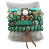 Bohemia Beaded Bracelet Set 5pc Stack Bracelets Jewelry Gift Birthday