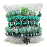 Bohemia Beaded Bracelet Sets 5pc Stack Bracelets Set For Women