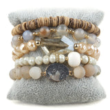 Bohemia Beaded Bracelet Set 5pc Stack Bracelets Jewelry Gift Birthday