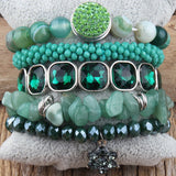Bohemia Beaded Bracelet Sets 5pc Stack Bracelets Set For Women
