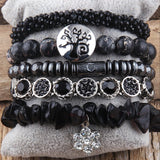 Bohemia Beaded Bracelet Sets 5pc Stack Bracelets Set For Women