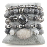 Bohemia Beaded Bracelet Set 5pc Stack Bracelets Jewelry Gift Birthday