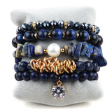 Bohemia Beaded Bracelet Set 5pc for Women Gift Jewelry