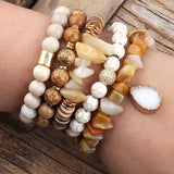 Bohemia Beaded Bracelet Set 5pc for Women Gift Jewelry
