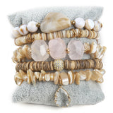 Bohemia Beaded Glass Charm Bracelets Set For Women Gift