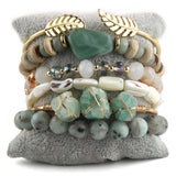 Bohemia Beaded Charm Bracelet Set for Women