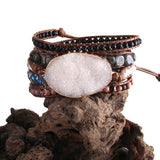 Bohemia Beaded Armbander Druzy Charm Wrap Bracelet