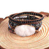 Bohemia Beaded Armbander Druzy Charm Wrap Bracelet