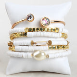 Bohemia Jewelry Beaded Clay Charm Bracelet Set For Women Gift