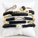 Bohemia Jewelry Beaded Clay Charm Bracelet Set For Women Gift