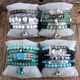 Bohemia Beaded Charm Bracelets Set for Women
