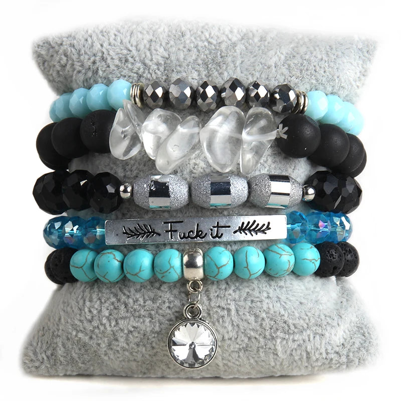 Bohemia Beaded Charm Bracelets Set for Women