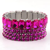 Bohemia Glass Crystal Beaded Stack Paw Bracelets Set for Women