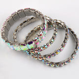 Bohemia Glass Crystal Beaded Stack Paw Bracelets Set for Women