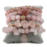 Bohemia Natural Stone Charm Bracelets Set For Women Gift