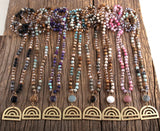 Boho 6mm Stone Glass Crystal Necklace