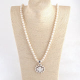 Bohemian Stone Cross Pendant Necklace for Women