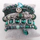 Boho Beaded Bracelet 5pc Stack Bangle & Bracelets Sets