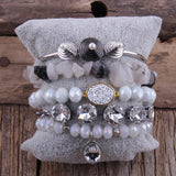 Boho Beaded Bracelet 5pc Stack Bangle & Bracelets Sets