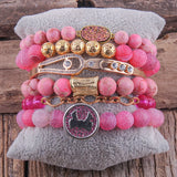 Boho Beaded Bracelet Charms 6pc Set for Women