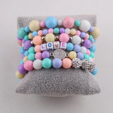 Boho Beaded Bracelet Charms 6pc Set for Women