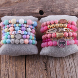 Boho Beaded Bracelet Charms 6pc Set for Women