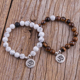 Bohemian Buddha Head OM Beaded Bracelet Set
