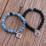 Bohemian Buddha Head OM Beaded Bracelet Set
